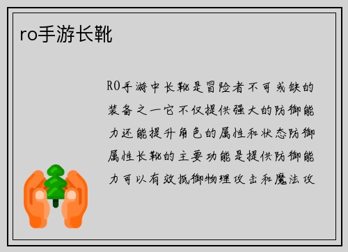 ro手游长靴